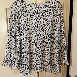 LOFT blouse. Leopard print, size Extra large